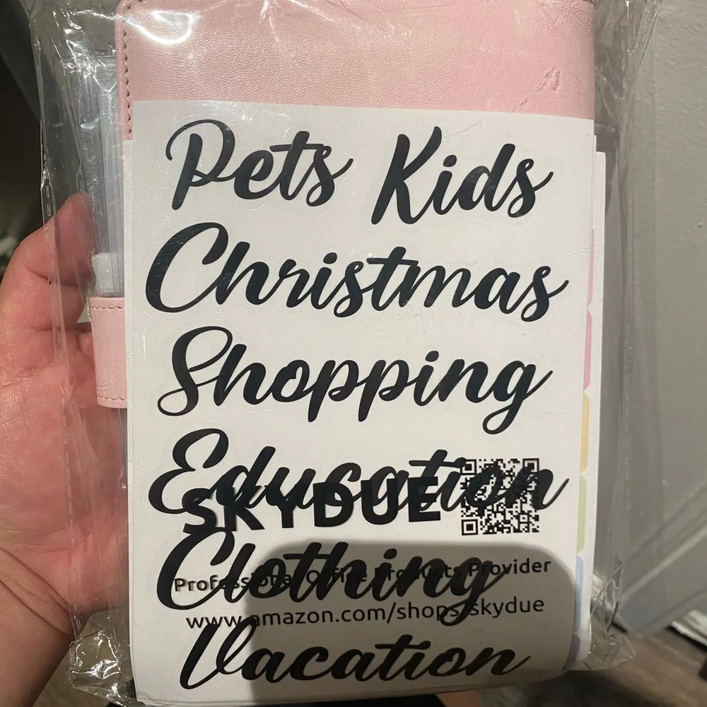 Pink Budget Binder with Cash Envelopes